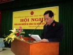 Đồng chí Trần Đại Quang - Phó Viện trưởng VKSND Thừa Thiên Huế đọc báo cáo tổng kết công tác kiểm sát năm 2010