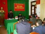 Đồng chí Lê Văn Bình - Viện trưởng viện kiểm sát huyện Quảng Điền báo cáo kết quả công tác năm 2012, triển khai công tác năm 2013