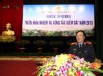 Viện trưởng VKSNDTC Nguyễn Hòa Bình phát biểu kết luận Hội nghị