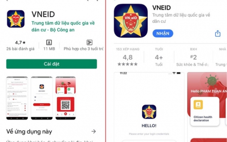 Hướng dẫn sử dụng App "VNEID" khai báo y tế và di chuyển nội địa