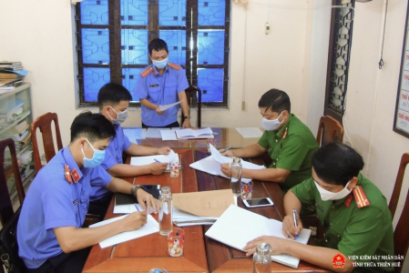VKSND thị xã Hương Trà trực tiếp kiểm sát tại Cơ quan CSĐT Công an thị xã Hương Trà