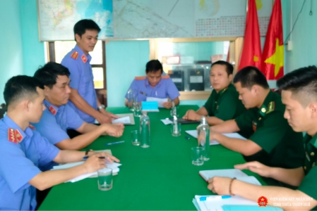 VKSND huyện Phong Điền kiểm sát việc tiếp nhận, giải quyết nguồn tin về tội phạm tại Đồn Biên phòng Phong Hải