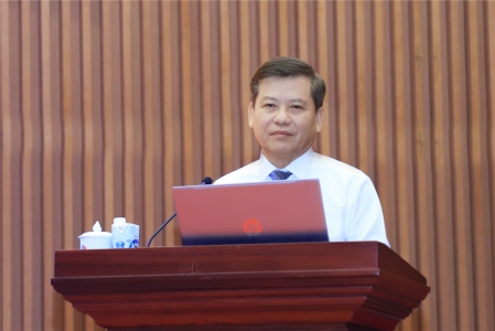 Đồng chí Lê Minh Trí, Viện trưởng VKSND tối cao phát biểu chỉ đạo tại buổi Lễ