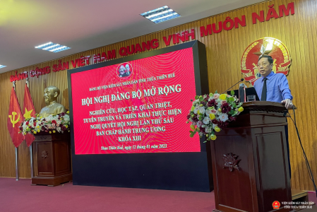 Đảng bộ Viện kiểm sát nhân dân tỉnh Thừa Thiên Huế tổ chức triển khai thực hiện Nghị quyết Hội nghị lần thứ sáu Ban Chấp hành Trung ương Đảng khóa XIII