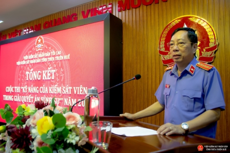 Đồng chí Trần Nhơn Vượng, Trưởng Ban tổ chức tổng kết cuộc thi