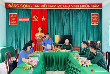 VKSND huyện Phong Điền trực tiếp kiểm sát tại Đồn Biên phòng Phong Hải