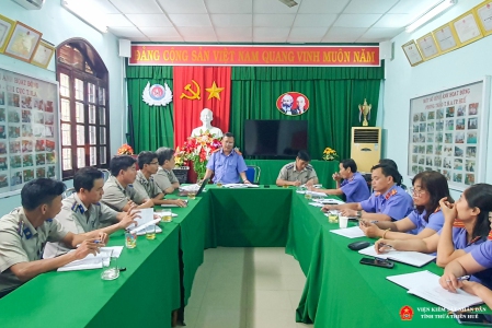 VKSND tỉnh  Thừa Thiên Huế Kết luận kiểm sát trực tiếp tại Chi cục thi hành án dân sự thành phố Huế