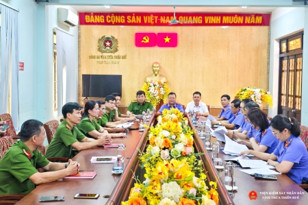 Viện kiểm sát nhân dân tỉnh Thừa Thiên Huế trực tiếp kiểm sát tại Trại tạm giam Công an tỉnh 