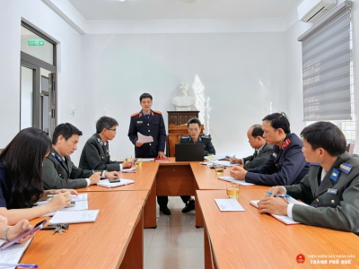 Viện kiểm sát nhân dân Khu vực 2 – Huế trực tiếp kiểm sát công tác tổ chức thi hành án dân sự tại Phòng Thi hành án dân sự Khu vực 2