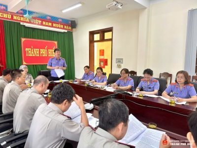 Viện kiểm sát nhân dân thành phố Huế trực tiếp kiểm sát tại Thi hành án dân sự thành phố Huế