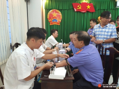 Viện kiểm sát nhân dân thành phố Huế tổ chức khám sức khỏe định kỳ cho công chức, người lao động
