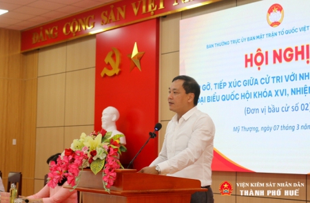 Năm nội dung trọng tâm chương trình hành động của Viện trưởng VKSND thành phố Huế ứng viên đại biểu Quốc hội khóa XVI