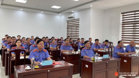 Toàn cảnh Hội nghị sơ kết công tác 6 tháng đầu năm 2026 tại VKSND khu vực 3 - Huế