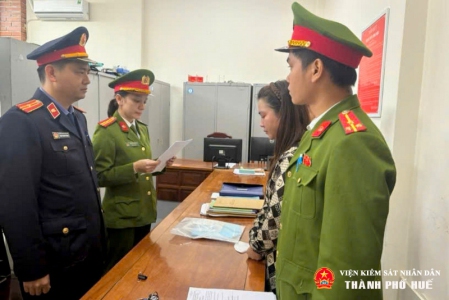 Viện Kiểm sát nhân dân Khu vực 1 phê chuẩn quyết định khởi tố bị can, lệnh bắt bị can để tạm giam đối với chủ hụi ở thành phố Huế