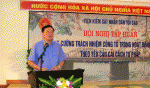 Đồng chí Nguyễn Hòa Bình, Ủy viên Trung ương Đảng, Viện trưởng Viện kiểm sát nhân dân tối cao phát biểu chỉ đạo hội nghị
