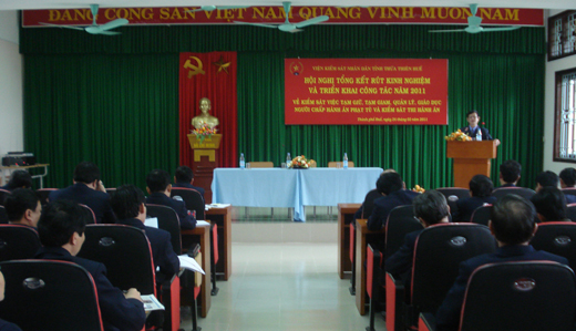 Hội nghị rút kinh nghiệm về công tác kiểm sát thi hành án tại VKSND tỉnh Thừa Thiên Huế (Ảnh minh họa)
