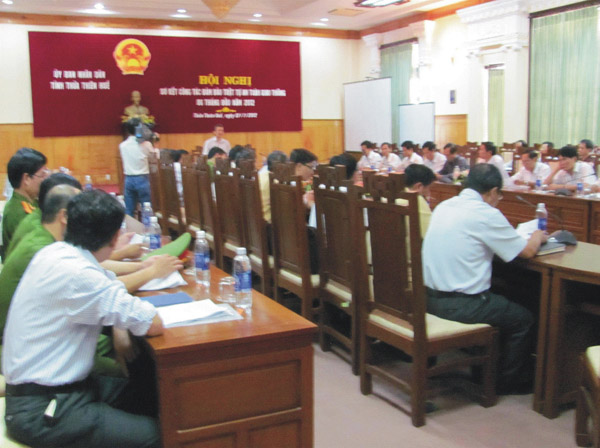 Hội nghị công tác đảm bảo An toàn giao thông tỉnh Thừa Thiên Huế (ảnh Trần Vui)