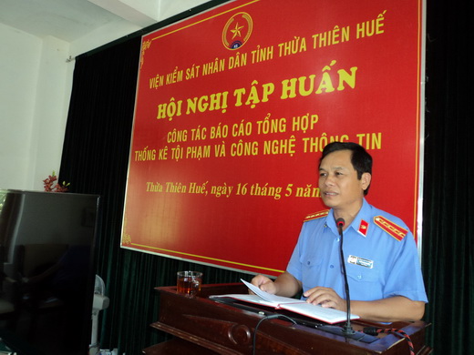 Đồng chí Trần Đại Quang - Viện trưởng VKSND tỉnh kết luận Hội nghị
