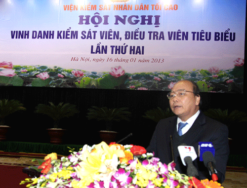 Đ/c Nguyễn Xuân Phúc, Ủy viên Bộ Chính trị, Phó Thủ tướng Chính phủ nước CHXHCN Việt Nam, phát biểu chỉ đạo hội nghị