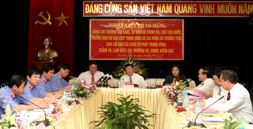 Chủ tịch nước Trương Tấn Sang thăm và làm việc với Trường Đào tạo, BDNV kiểm sát