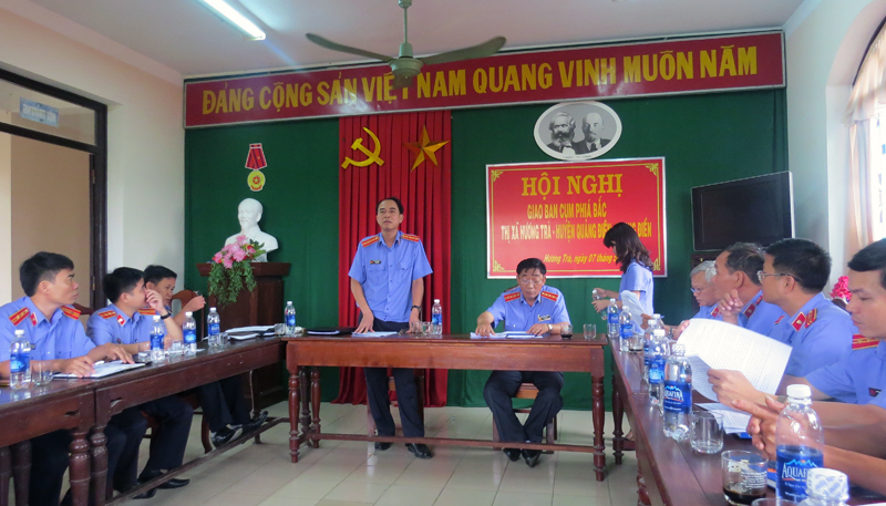 Giao ban cụm các VKSND huyện Phong Điền, huyện Quảng Điền, Thị xã Hương Trà