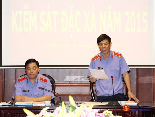 Tiến sĩ Lê Hữu Thể, Phó Viện trưởng VKSNDTC phát biểu chỉ đạo Hội nghị