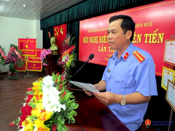 Đồng chí Trần Đại Quang - Tỉnh ủy viên, Viện trưởng Viện KSND tỉnh Thừa Thiên Huế khai mạc Hội nghị