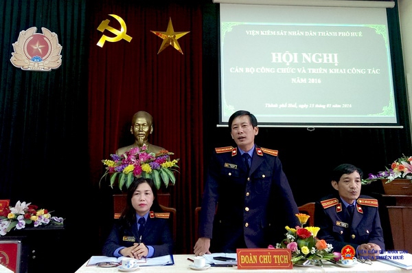 VKSND Thành phố Huế triển khai công tác năm 2016