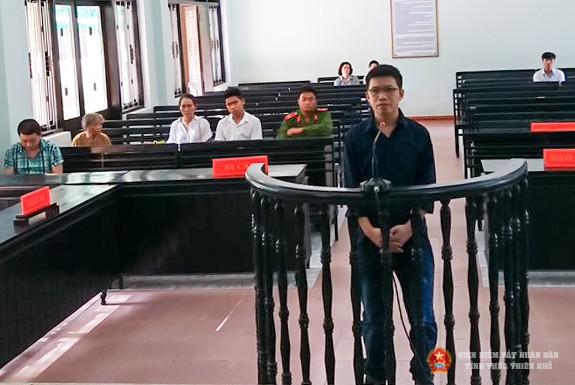 Bị cáo Trần Minh Huy Hoàng tại phiên tòa phúc thẩm