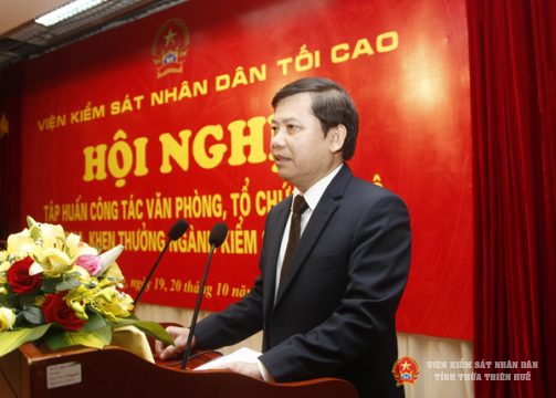 Viện trưởng VKSND tối cao Lê Minh Trí phát biểu chỉ đạo Hội nghị