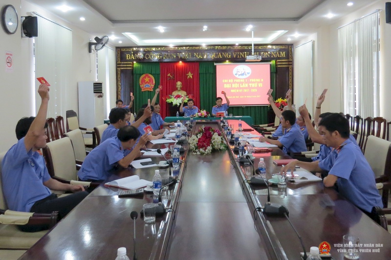 Các Chi bộ trực thuộc Đảng bộ Viện KSND tỉnh tổ chức Đại hội nhiệm kỳ 2017 - 2020