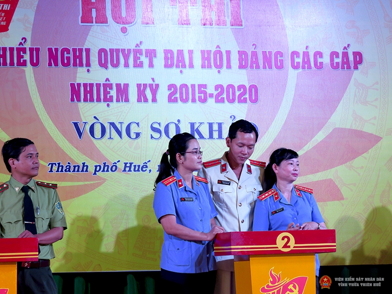 Đội thi của Đảng bộ Viện kiểm sát nhân dân tỉnh Thừa Thiên Huế