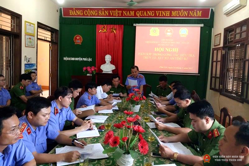 Toàn cảnh Hội nghị phối hợp Liên Ngành tố tụng huyện Phú Lộc