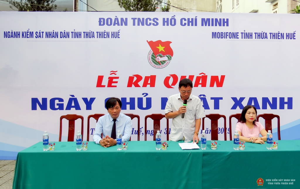 Lễ ra quân "Ngày chủ nhật xanh" của Đoàn TNCS Hồ Chí Minh Ngành Kiểm sát nhân dân tỉnh Thừa Thiên Huế