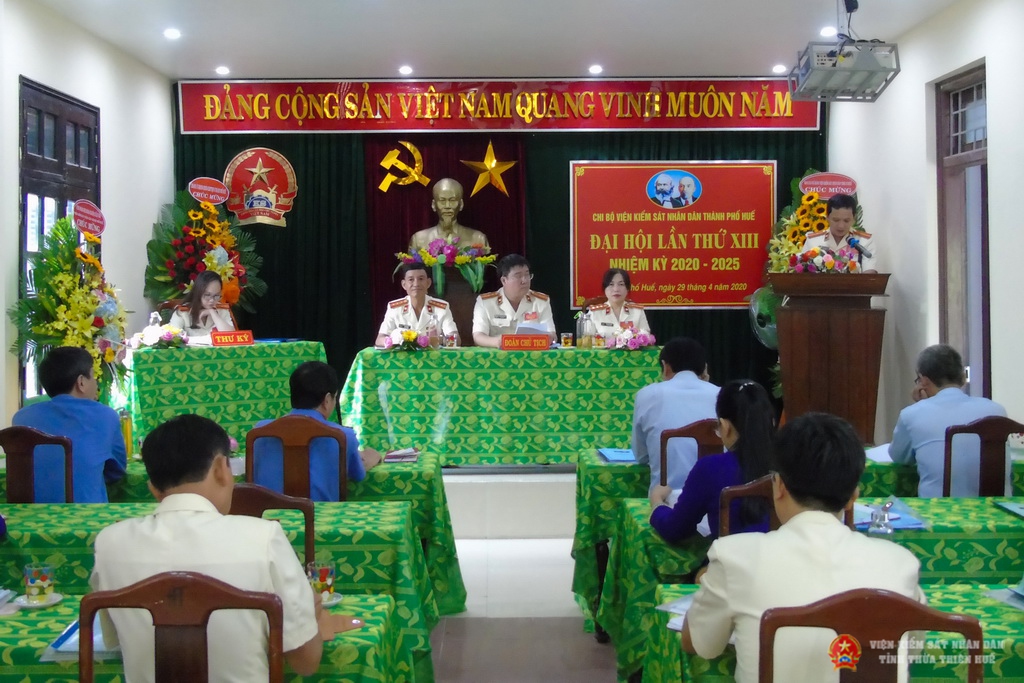 VKSND thành phố Huế tổ chức Đại hội Chi bộ lần thứ XIII, nhiệm kỳ 2020 - 2025