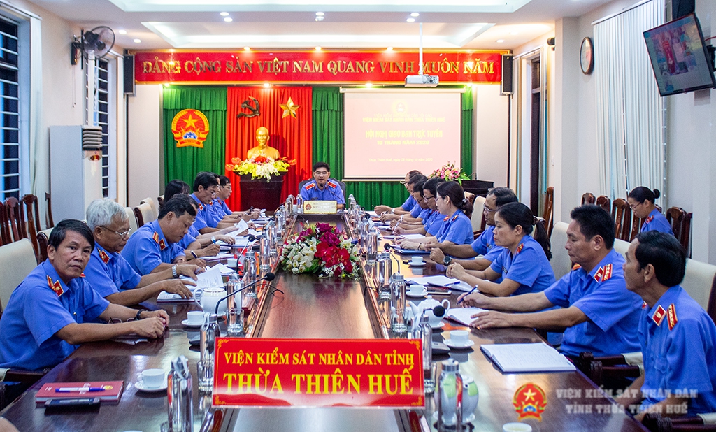 Đồng chí Nguyễn Thanh Hải, Tỉnh ủy viên, Bí thư Ban cán sự Đảng, Viện trưởng VKSND tỉnh chủ trì Hội nghị.
