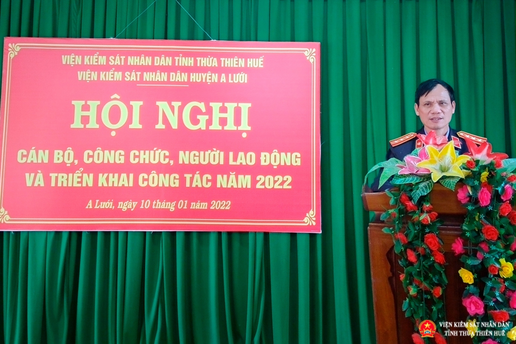 Đồng chí Đinh Văn Bảo, Viện trưởng phát biểu tại Hội nghị