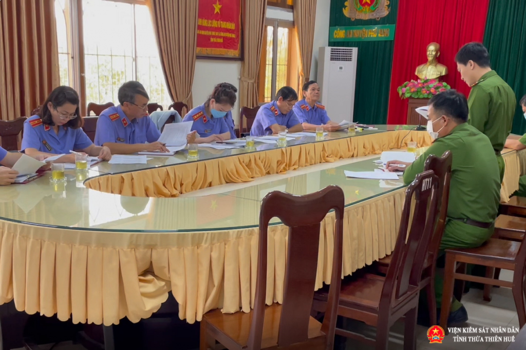 Kiểm sát trực tiếp Cơ quan Thi hành án hình sự Công an huyện Phú Vang năm 2022