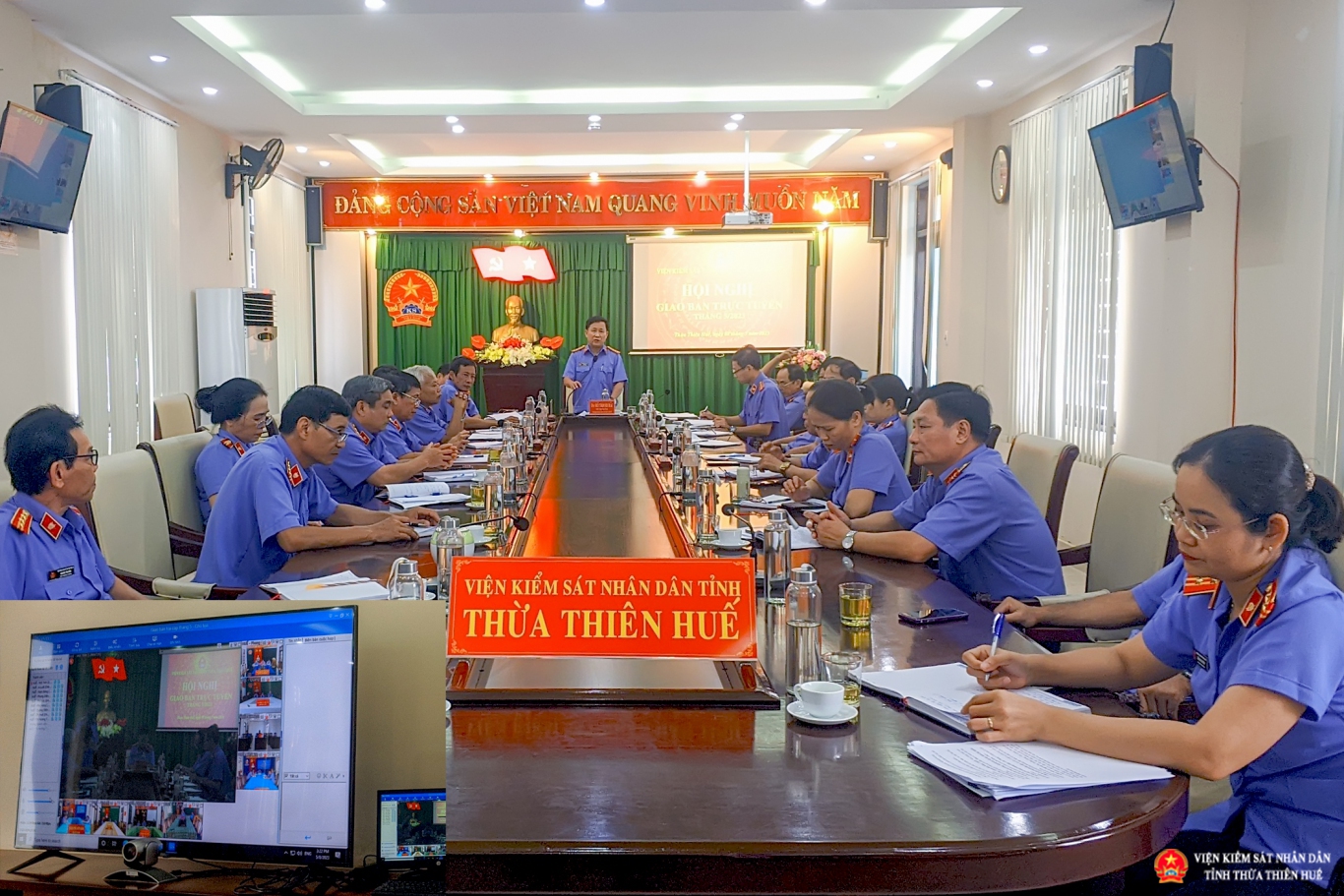 Viện kiểm sát nhân dân tỉnh Thừa Thiên Huế giao ban trực tuyến hai cấp