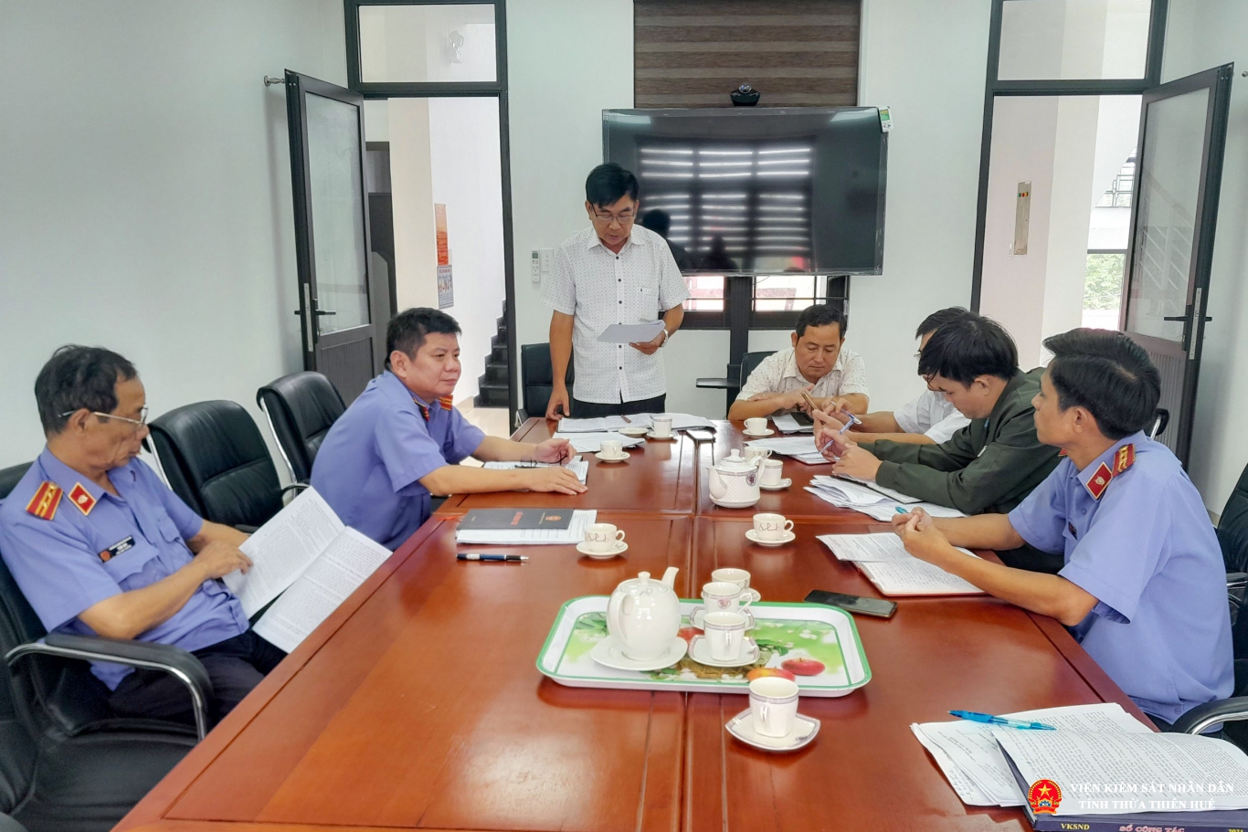 Ban pháp chế Hội đồng nhân dân huyện làm việc với Viện kiểm sát nhân dân huyện Phú Vang