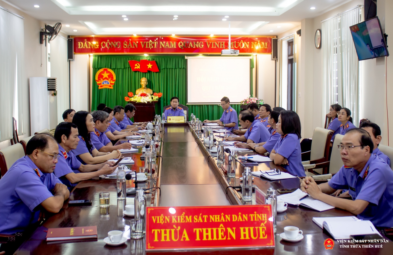 Tại điểm cầu chính Viện kiểm sát nhân dân tỉnh Thừa Thiên Huế