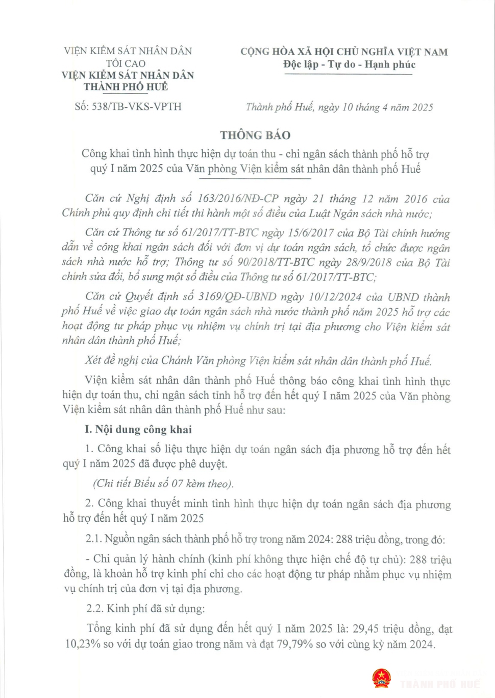 cong khai th du toan quy 1 2025 vp tinh nsdp page 1