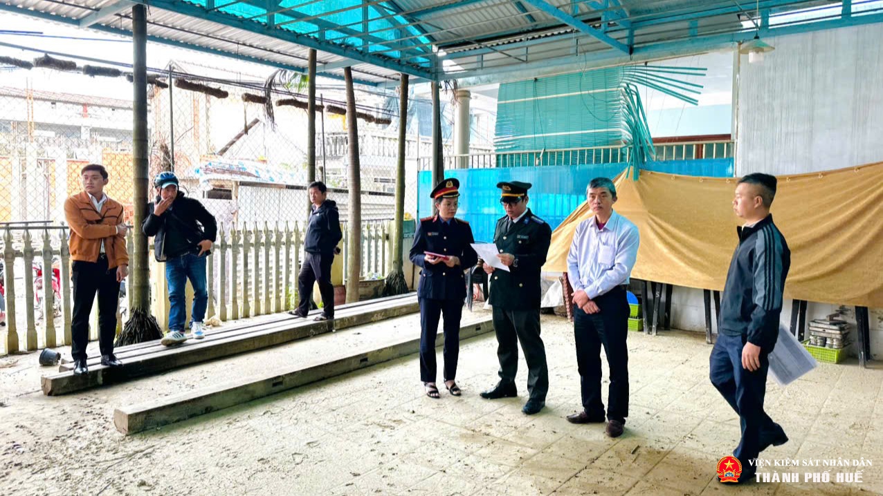 Viện kiểm sát nhân dân khu vực 1 – Huế kiểm sát việc cưỡng chế kê biên tài sản thi hành án