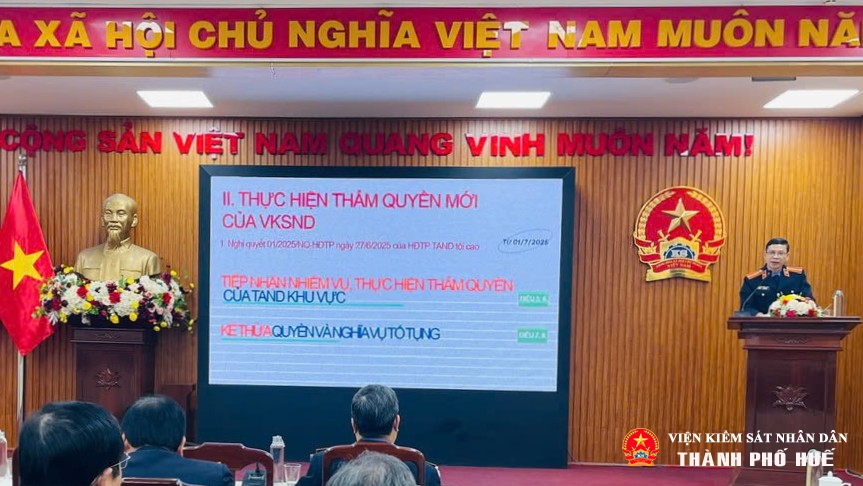 VKSND thành phố Huế tổ chức Hội nghị rút kinh nghiệm, triển khai công tác kiểm sát án dân sự, hành chính, kinh doanh thương mại năm 2026