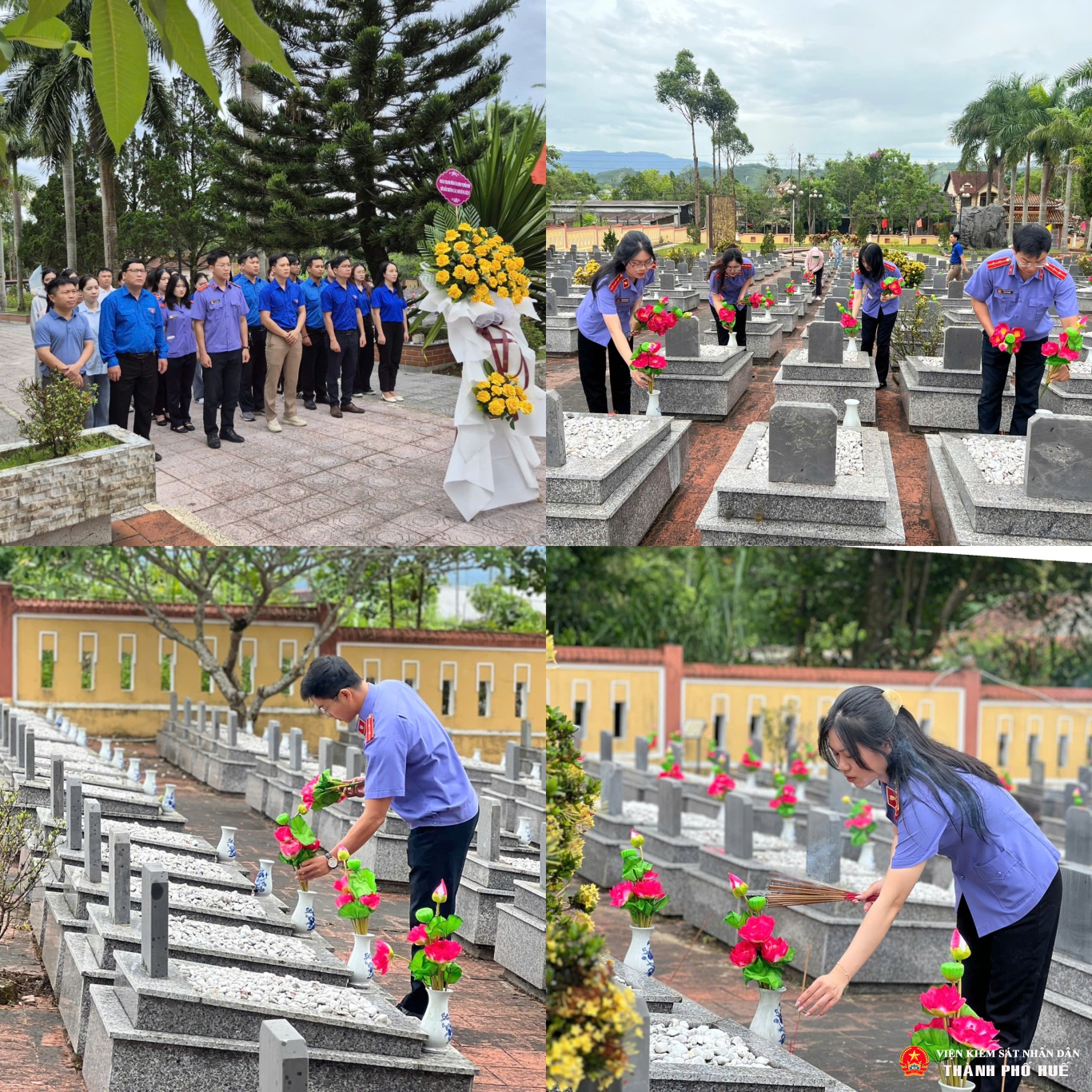 hoat dong dang huong dang hoa tai nghia trang liet si