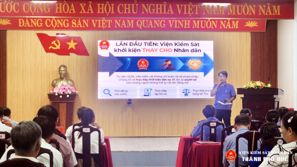 Viện kiểm sát nhân dân khu vực 1 – Huế tuyên truyền về Nghị quyết số 205/2025/NQ-QH15 thí điểm Viện kiểm sát khởi kiện vụ án dân sự nhằm bảo vệ quyền dân sự của các chủ thể là nhóm dễ bị tổn thương hoặc bảo vệ lợi ích công.